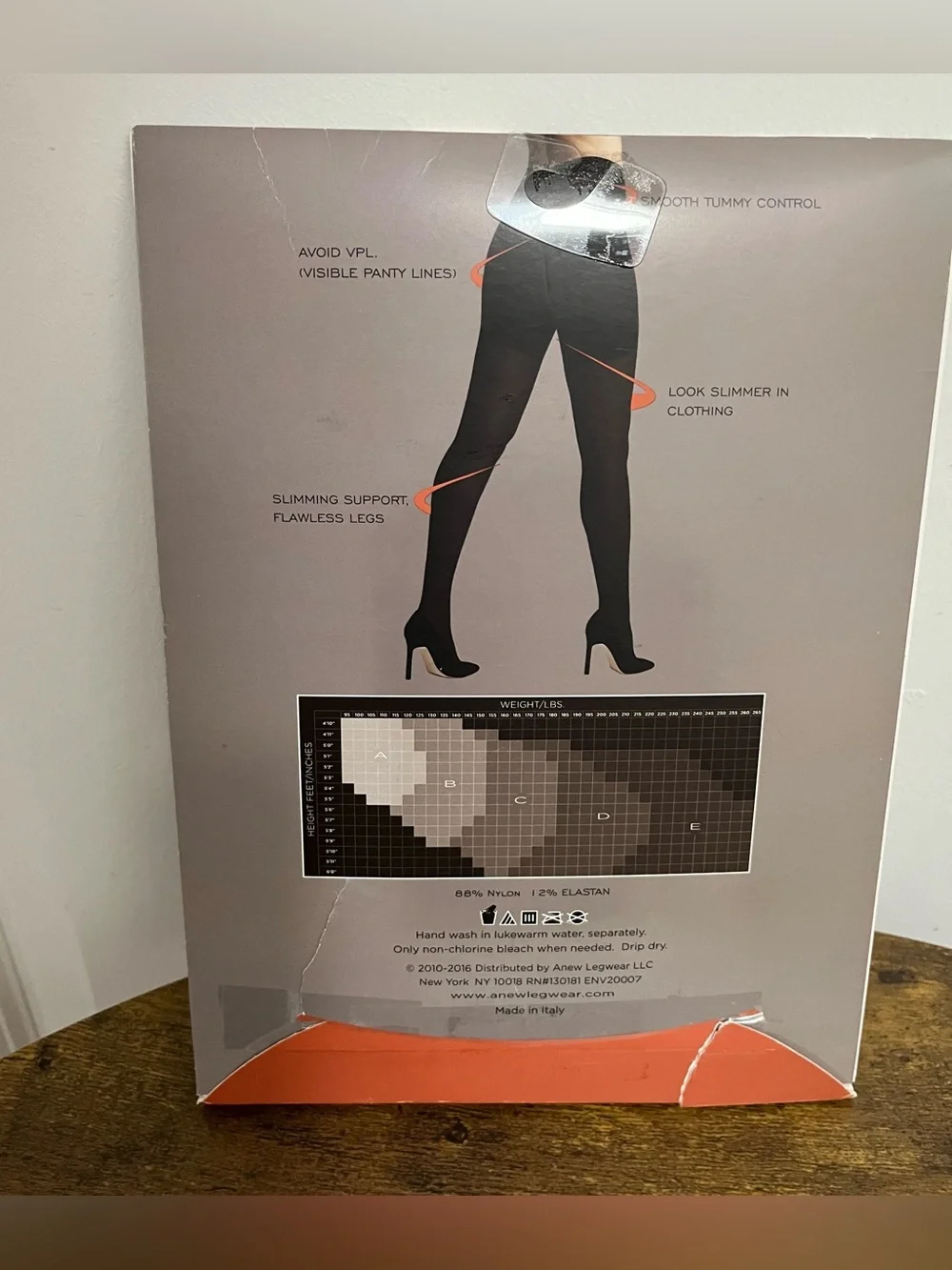 Via Spiga Flawless Shaper Opaque Control Tights Black Size D Made in Italy NIP